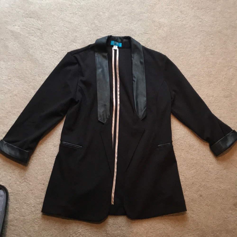 Leather Black Blazer